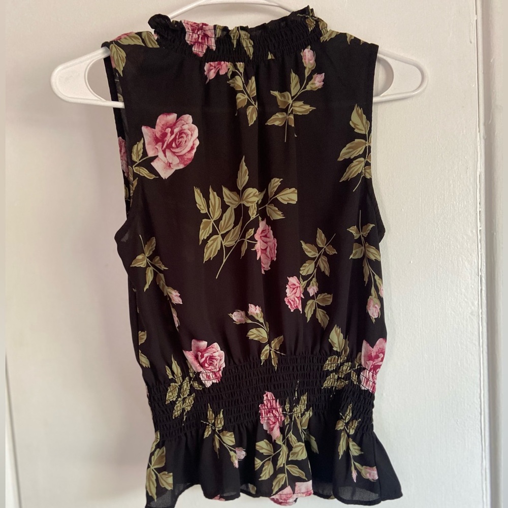 Rose print blouse